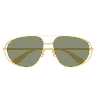 Bottega Veneta Sunglasses Bv1344 S 001 Gold/Green Unisex