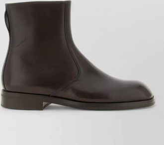 Christophe Lemaire leather zip ankle boots