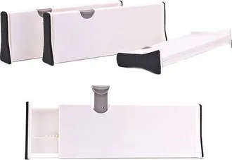 OEM Juego De 4 Separadores Organizadores De Cajones, 27,5 X 10 Cm, Abs, Blanco