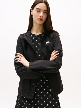 Tommy Jeans Windbreaker TOMMY JEANS TJW OUTDOOR SHELL JACKET, Damen, Gr. XL (42), schwarz, Web, Obermaterial: 100% Polyamid, unifarben, Basic h&uuml;ftlang, mit Gummiz