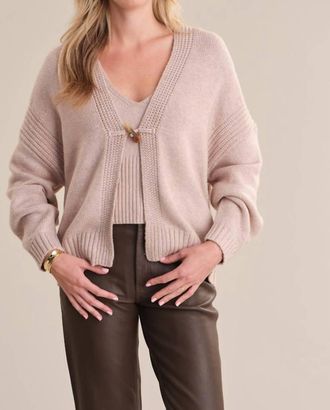 525 america Olivia Textured Cardigan In Beige