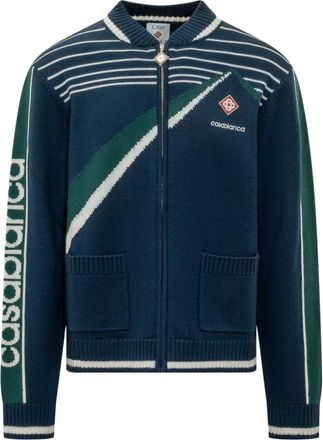Casablanca Pyramid Jacket - Heren - Bomber jackets - Blauw - XL - Jassen