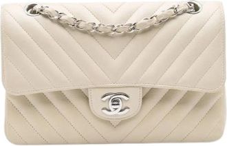 Chanel Pre-owned Vintage Schoudertas - Dames - Vintage Schoudertas - Beige - ONE Size - Leer - Vintage
