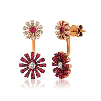 Le Vian Ladies Passion Ruby Collection Earrings set in 14K Strawberry Gold