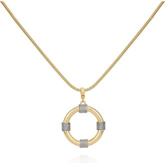 T Tahari Two-Tone Pendant Necklace in Gold Tone at Nordstrom Rack