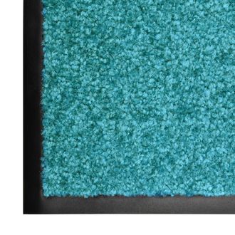 Berkfield Home Pliable Doormat Washable Cyan 120x180 cm in Aqua