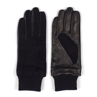 Howard London Accessoires, Dames, Zwart, 8 IN, Wol, Leather Gloves Leah