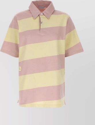 Burberry striped logo polo shirt