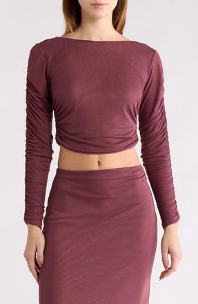Vix Mira Long Sleeve Cover-Up Top in Purple at Nordstrom, Size X-Small
