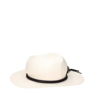 Max Mara Elves H&uuml;te Damen Papierstoff Wei&szlig;/Dirty White