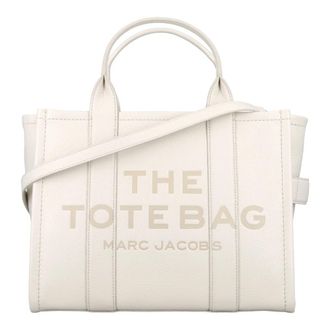 Marc Jacobs The Leather Medium Tote Tas - Dames - Shoppers - Beige - ONE Size - Leer - Tassen