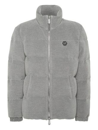 Philipp Plein quilted puffer jacket - men - Polyester/Viscose/Elastane/Polyester - XXXL - Grey