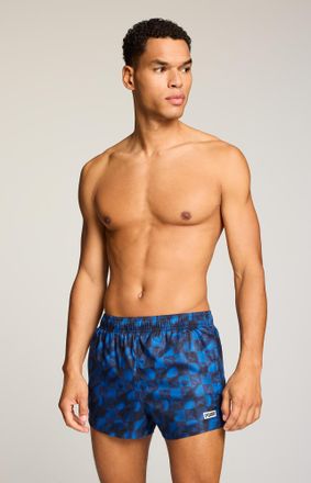Puma Badeshorts PUMA PUMA SWIM MEN PRINTED CAT SHORT SHORTS, Herren, Gr. XXL, N-Gr, ultra blau combo, Web, Obermaterial: 100% Polyester, Badehosen Badeshor