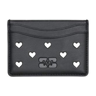 Ganni Womens Card Case Black Synthetic Cases