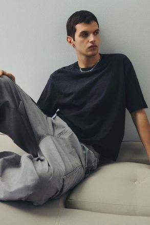 H&M Oversized-fit t-shirt in Black at Nordstrom, Size Xx-Large