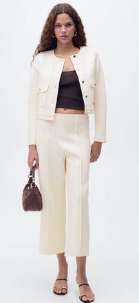 Mango Pantaloni crop cotone grezzo - Donna - XS - MANGO