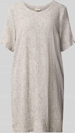 Freequent Knielanges Kleid aus Leinen-Mix Modell Lava in Sand, Gr&ouml;&szlig;e XL