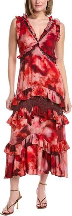 Marchesa V-Neck Maxi Dress