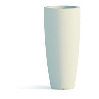 Monacis Jarr&oacute;n Alto De Dise&ntilde;o Moderno, &Oslash;40 H90, En Pol&iacute;mero Blanco Resistente Para Interiores Y Exteriores - Hecho En Italia - Monacis