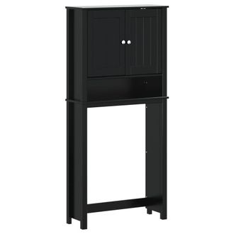 Berkfield Home Washing Machine Cabinet BERG Black 76x27x164.5 cm Solid Wood