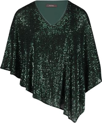 Vera Mont Overhemden, Dames, Groen, M, Pailletten, Paillettenblouse