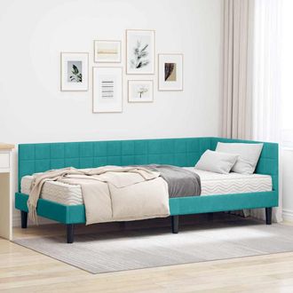 vidaXL Estructura De Cama Esquina Con Colch&oacute;n Manual 2 Uds. Tuquesa Vidaxl