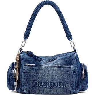 Desigual Denim Hobo Bag in Medium Blue at Nordstrom
