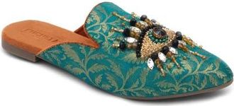 Fuchsia The Good Eye Embroidered Mule in Green at Nordstrom, Size 11