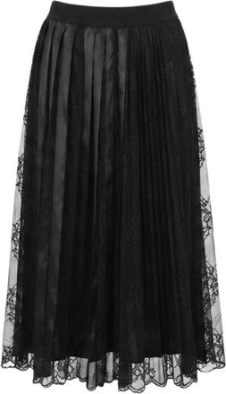 Ermanno Scervino Plissirok - Dames - Midirokken - Zwart - S - Rokken