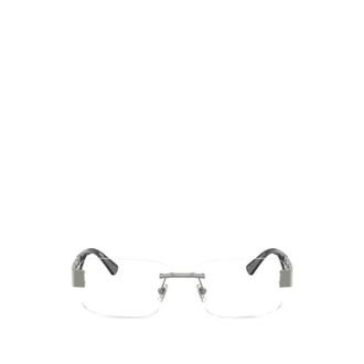 Versace Glasses, male, Gray, Size: 56 MM Pillow Eyeglasses