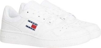 Tommy Jeans Retro leren basketbalschoenen voor dames (Wit)