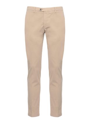 BRIGLIA 1949 Beige Bg04 Cotton Straight-Leg Pants