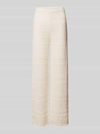 Review Stoffhose aus floralen Stickereien in Offwhite, Gr&ouml;&szlig;e L