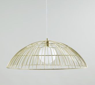 Maisons du monde L&aacute;mpara de techo tipo c&uacute;pula de acero calado dorado