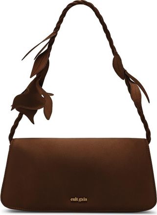 Cult Gaia Cosette Satin Shoulder Bag in Luwak at Nordstrom