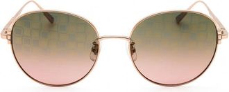 Chopard Round Metal Frame Sunglasses - Gold