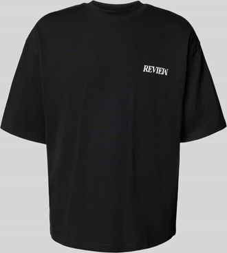 Review T-Shirt mit &uuml;berschnittenen Schultern in Black, Gr&ouml;&szlig;e XS