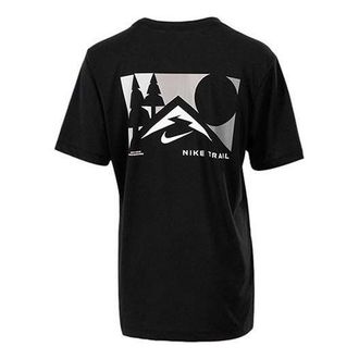 Nike U Nk Df Tee Db Trail Ssnl Sport Short Sleeves T Shirt Mens Black DD4465-010