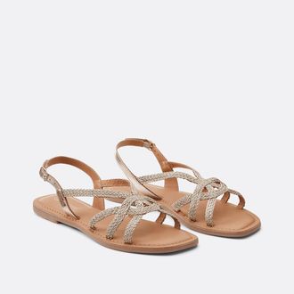 Les Tropeziennes Platte leren sandalen Chomy