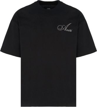 Amiri Cryst Script Logo LJ Skate Tee - male - Amiri - T-Shirts - Black - 2XL - Tops