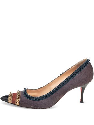 Christian Louboutin 70mm Malabar Hill spike-detail heeled pumps - Grey