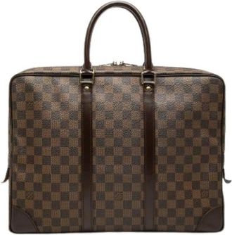 Louis Vuitton Pre-owned Porte Documents Voyage - unisex - Vintage Handtas - Bruin - ONE Size - Leer - Vintage