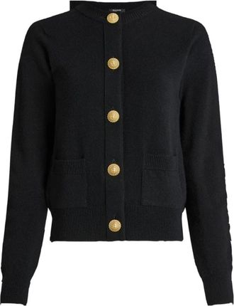 Balmain Cashmere Blend Cardigan - female - Balmain - Cardigans - Black - XS - Knitwear