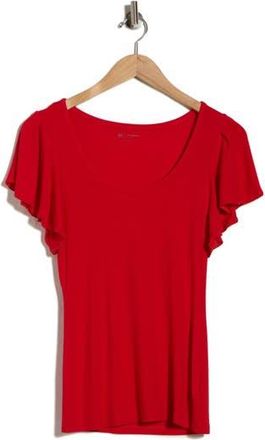 AG - Adriano Goldschmied Sisley Flutter Sleeve T-Shirt in True Red at Nordstrom Rack, Size X-Small