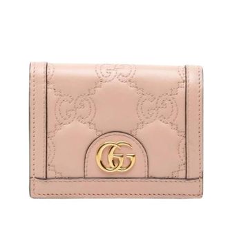 Gucci Pre-owned Wallets, female, Pink, Size: ONE SIZE Pre-owned GG Matelasse Leather Wallet
