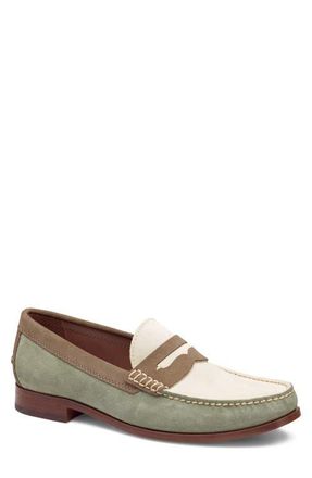 Johnston & Murphy Baldwin Penny Loafer in Sage Multi English Suede at Nordstrom, Size 10