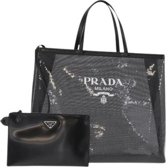 Prada Pre-owned Tote Bags, female, Black, Size: ONE SIZE Pre-owned Vintage Tote Bag