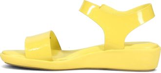 Hush Puppies Womens Brite Jells Quarter Strap Wedge Sandal In Sun Yellow