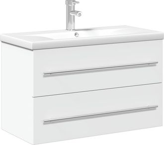 vidaXL Vidaxl Mobile Da Bagno Con Lavabo Bianco