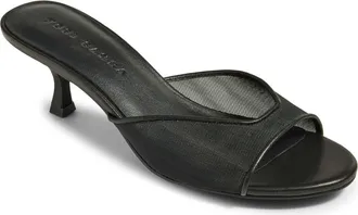 Yosi Samra Opal Mesh Open Toe Sandal in Black at Nordstrom, Size 9.5